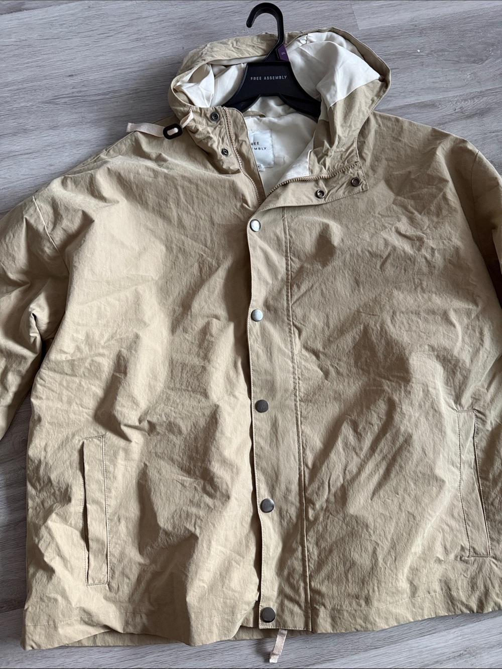 Free Assembly Mens Utility Jacket with Hood